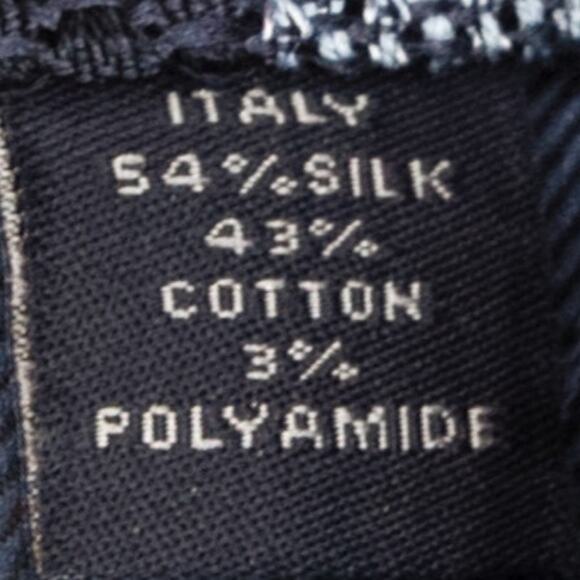 Hart Schaffner Marx Blue Striped Silk Blend Neck Tie Necktie Made In Italy - Picture 4 of 6